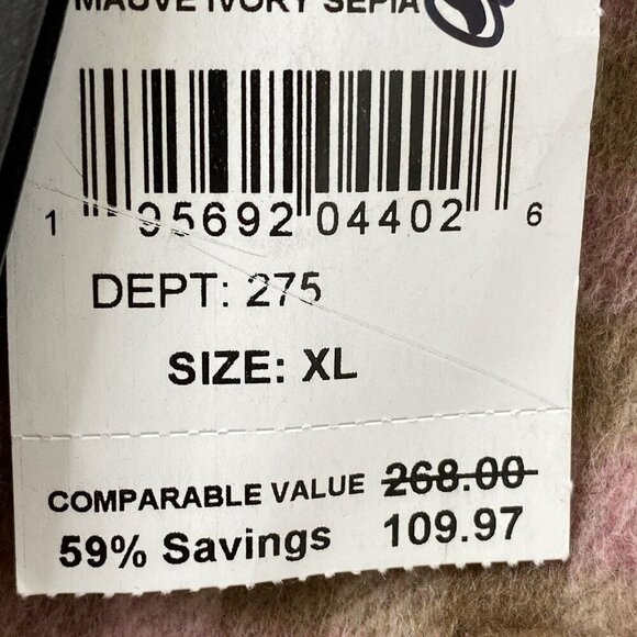 Rails Steffi Jacket Mauve Ivory Sepia Plaid Cropped Womens size XL Wool Blend - Picture 12 of 16